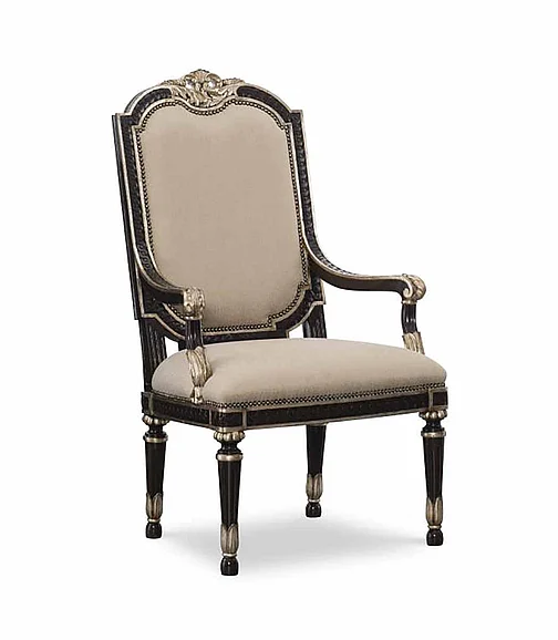 Maitland-Smith Piazza San Marco Arm Chair in Black 88-0746