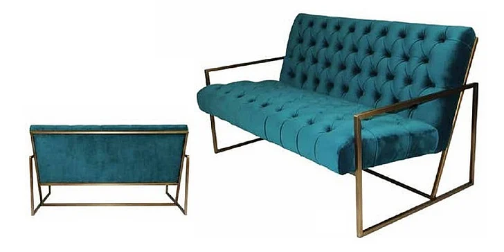 Meva Furniture Tucker Settee Sofa in Teal 88023054