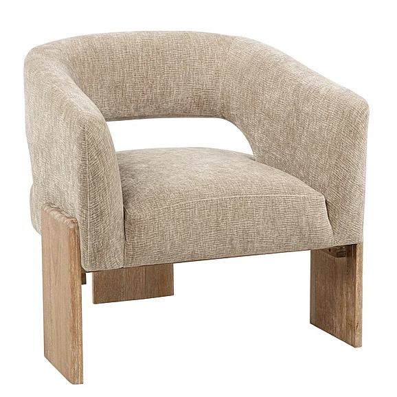 Moti Furniture Tess Accent Chair in Manchester Beige 88023083