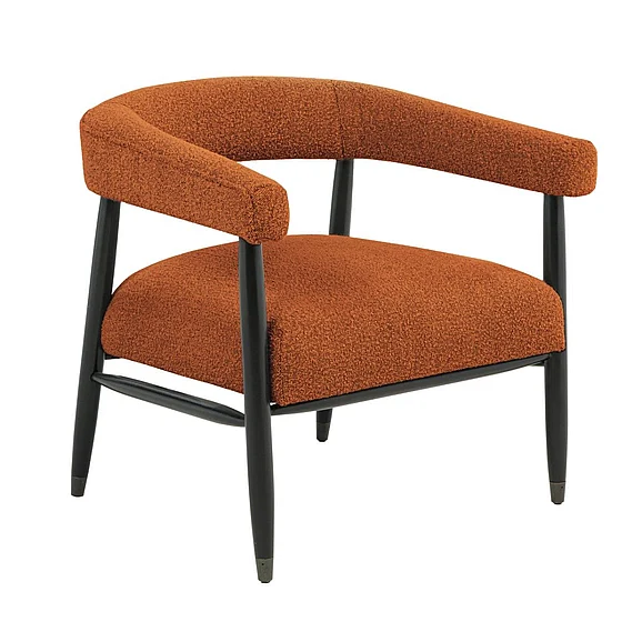 Moti Furniture Quinn Arm Chair in Rust Boucle 88023098