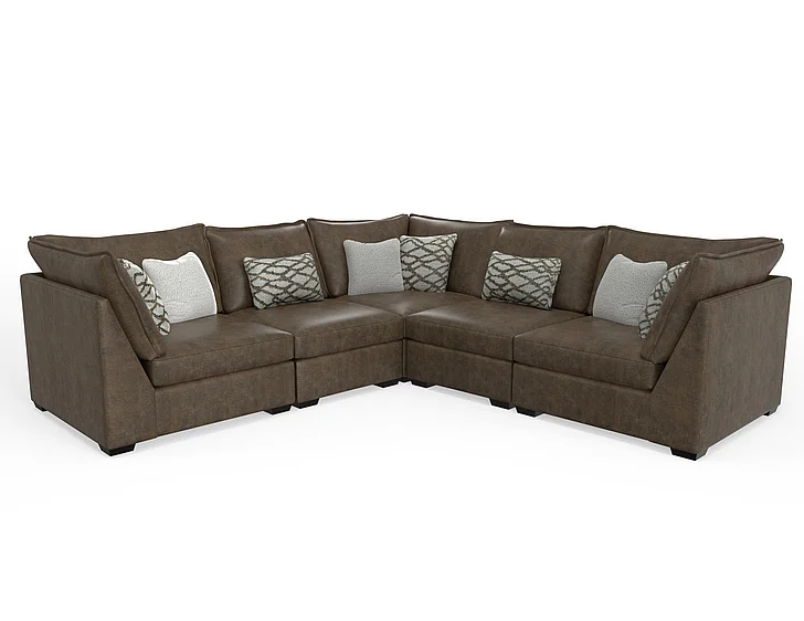 Corinthian 8860 Mequite Sectional in Spieth Antler FG8860 5PC