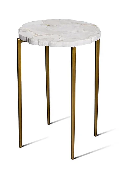 Maitland-Smith Fossil Top Accent Table in Gold 89-0410