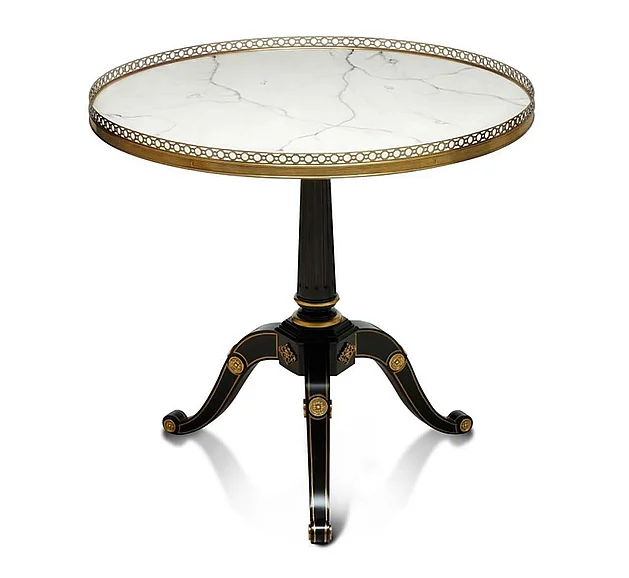 Maitland-Smith Eclipse Lamp Table in Black 89-1003
