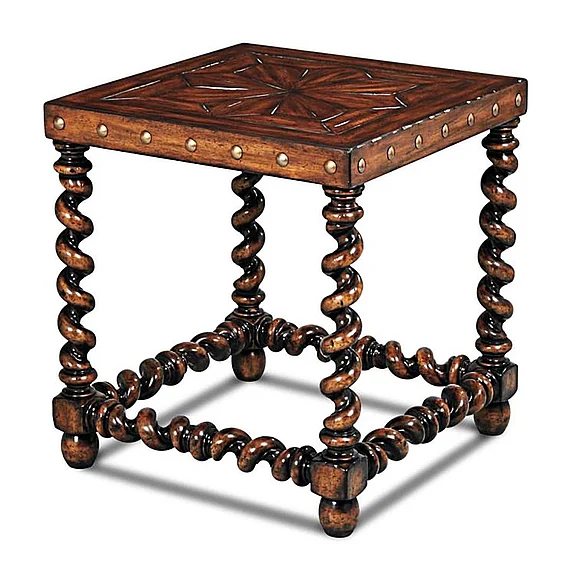 Maitland-Smith Serpentine Side Table in Brown 89-1012