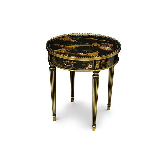 Maitland-Smith Silk Side Table in Black 89-1016