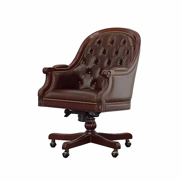 Maitland-Smith Marcio Desk Chair in Brown 89-1404 CLOSEOUT