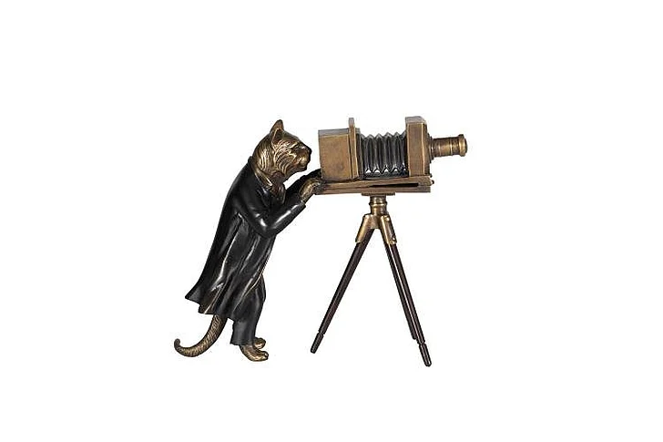 Maitland-Smith Feline Fotography Sculpture 89-1816