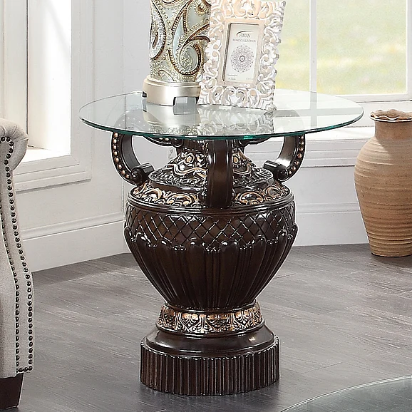 Homey Design HD-8908C - End Table in Cherry HD-E8908C