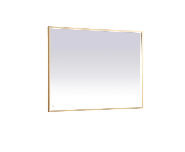 Elegant Pier 36X48 In. Led Mirror with Adjustable Color Temperature 3000K/4200K/6400K in Brass MRE63648BR