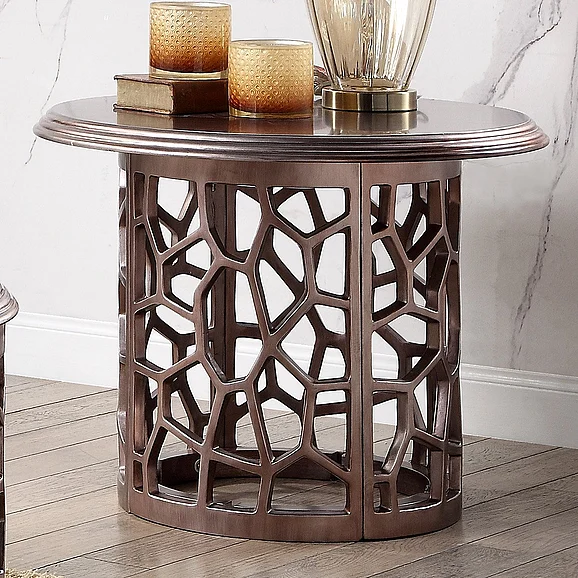 Homey Design HD-8912DG End Table in Dark Grey HD-E8912D