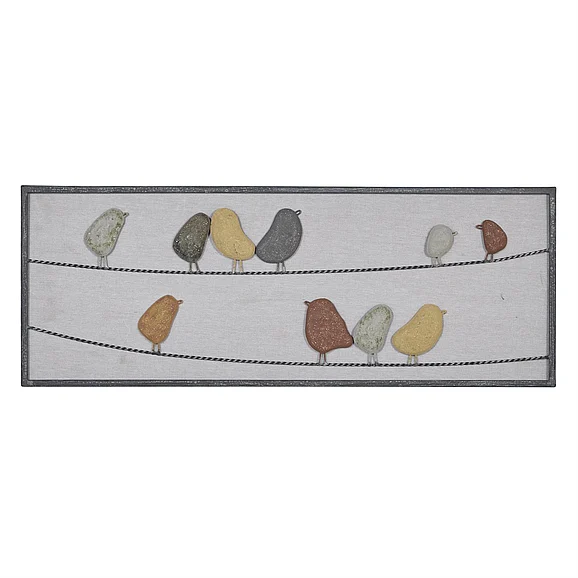 UMA Multi Colored Metal Bird Home Wall Decor, 32" x 1" x 12" | 89517