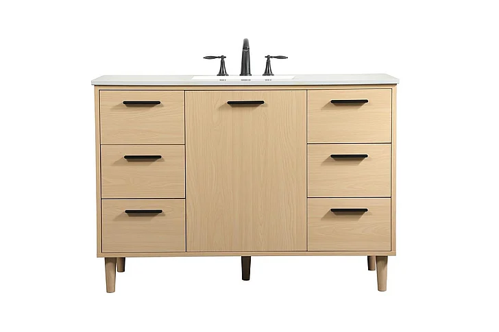 Elegant 48 In. Bathroom Vanity in Maple VF47048MMP CLOSEOUT