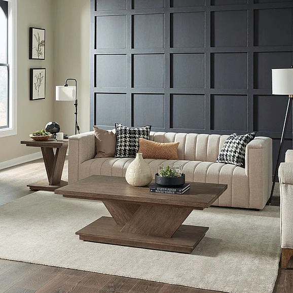 Liberty Furniture Aspen Sky 2pc Cocktail Table Table Set in Weathered Saddle Brown