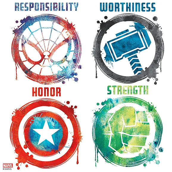 York RoomMates Marvel Icons Wall Decals RMK3583SCS