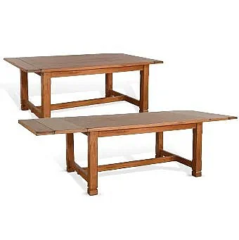 Sunny Designs Sedona Rectangular Extension Dining Table in Rustic Oak 1116RO2