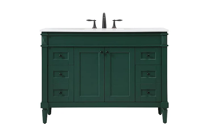 Elegant 48 In. Single Bathroom Vanity in Green VF31848GN CLOSEOUT