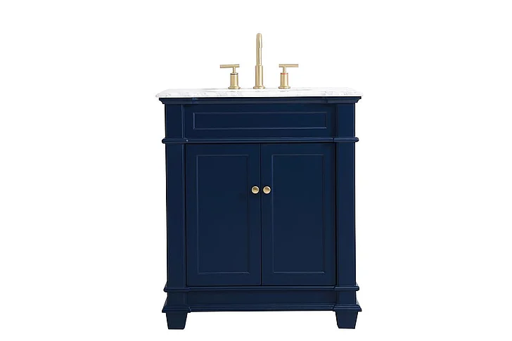 Elegant 30 In. Single Bathroom Vanity Set in Blue VF50030BL