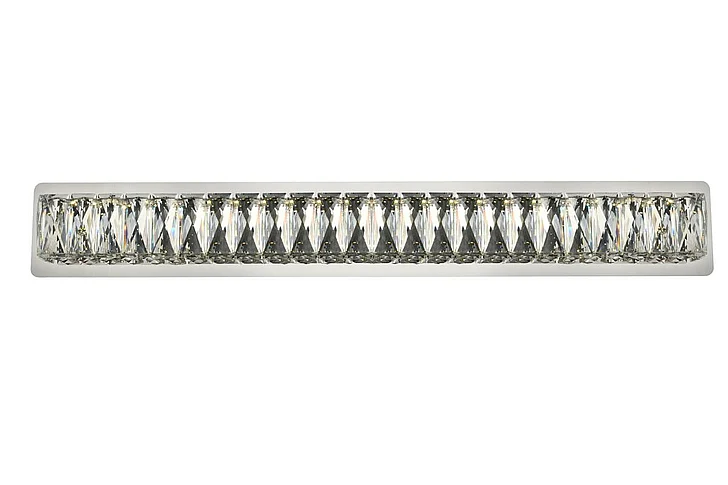 Elegant Monroe Integrated Led Chip Light Chrome Wall Sconce Clear Royal Cut Crystal 3502W32C