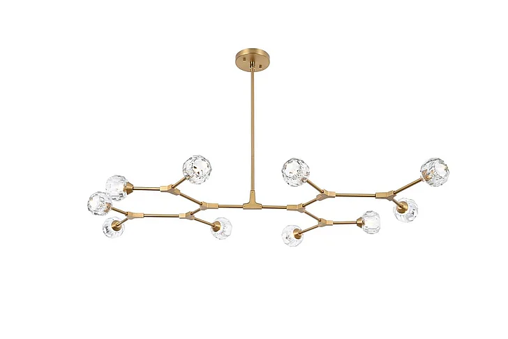 Elegant Zayne 10 Light Pendant in Gold 3508D56G