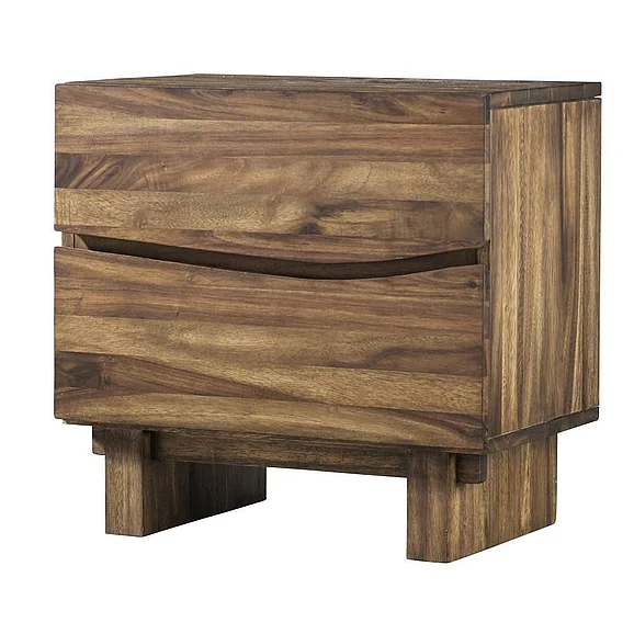 Modus Ocean 2 Drawer Nightstand in Natural Sengon 8C7981