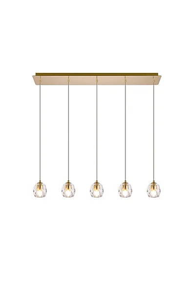 Elegant Eren 5 Lights Gold Pendant 3505D32G