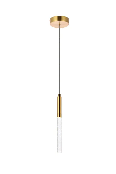 Elegant Ruelle 1 Light Gold Pendant 5203D5G