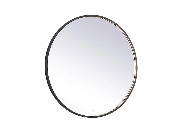Elegant Pier 39 In. Led Mirror with Adjustable Color Temperature 3000K/4200K/6400K in Black MRE6039BK