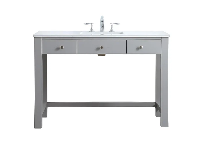 Elegant 48 In. Ada Compliant Bathroom Vanity in Gray VF14848GR