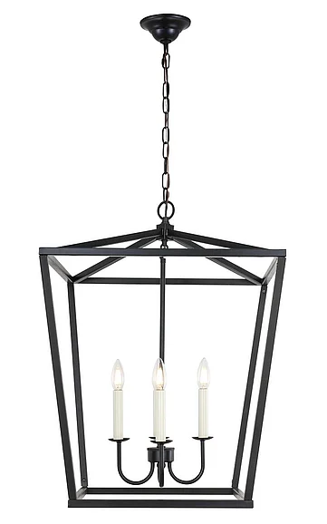 Elegant Maddox 4 Light Black Pendant LD6008D20BK