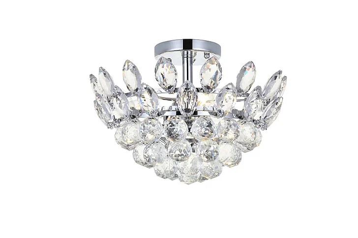 Elegant Emilia 14 In. Flush Mount in Chrome 1105F14C CLOSEOUT