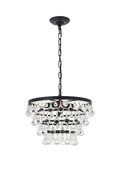 Elegant Kora 5 Light Black Pendant LD5016D17BK