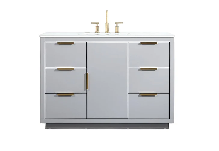 Elegant 48 In. Single Bathroom Vanity in Grey VF19448GR CLOSEOUT