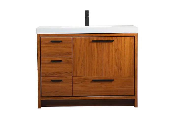 Elegant 42 In. Single Bathroom Vanity in Teak VF46042MTK