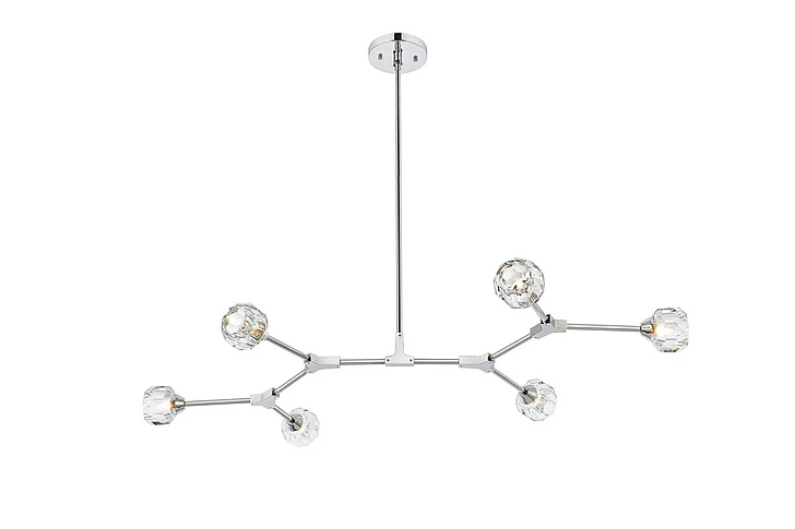 Elegant Zayne 6 Light Pendant in Chrome 3508D50C