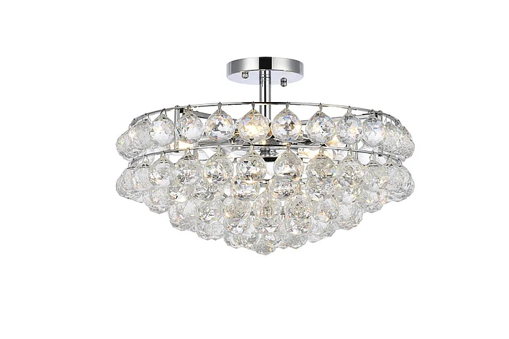 Elegant Savannah 18 In. Flush Mount in Chrome 1107F18C CLOSEOUT