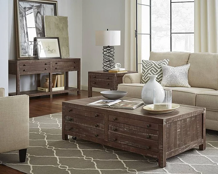 Modus Furniture Townsend 2-Piece Occasional Living Room Set in Java