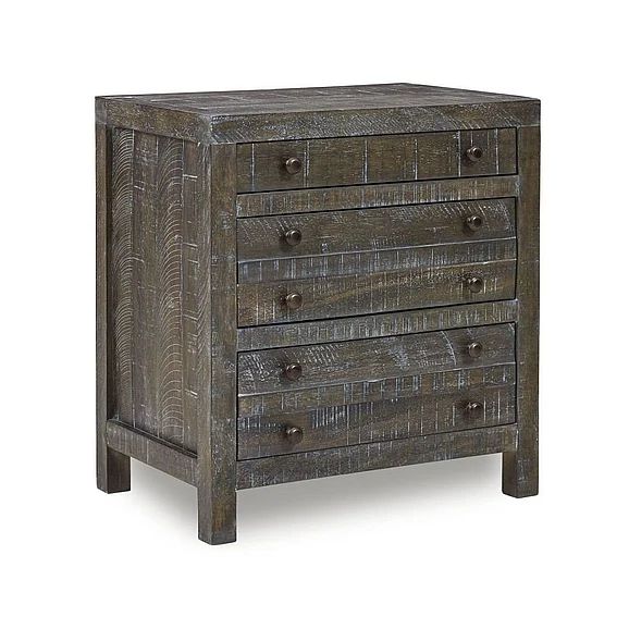 Modus Townsend 3 Drawer Nightstand in Gunmetal