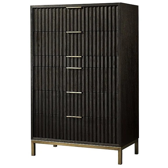 Modus Kentfield 6 Drawer Chest in Black Drifted Oak 8ZU584A