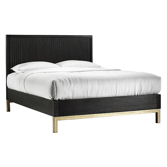 Modus Kentfield Full Platform Bed in Black Drifted Oak 8ZU5P4