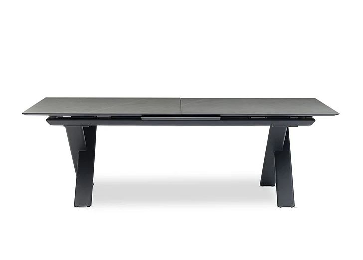 Whiteline Modern Living Albatros Rectangular Extendable Table in Grey DT2096R-CHA/CRM-1