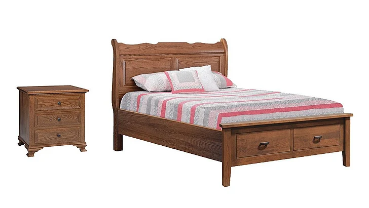 Troyer Ridge Berkshire 2pc Bedroom Set w/Low Footboard in Oak 9000-1LF