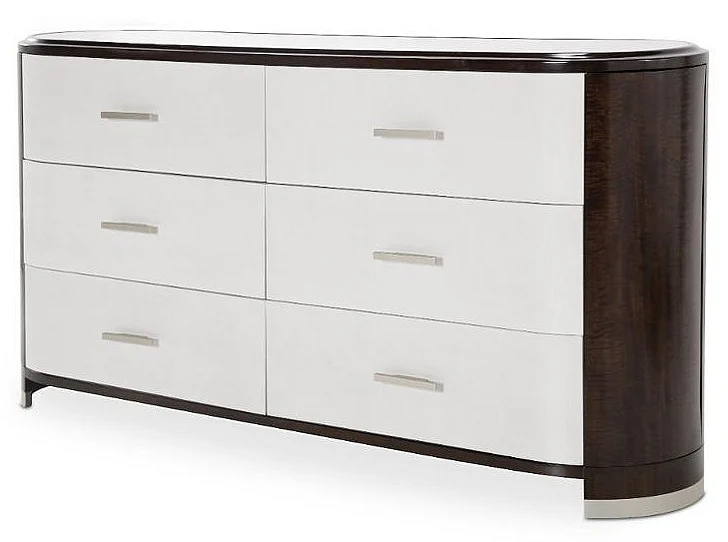 AICO Paris Chic 6 Drawer Dresser in Espresso NF9003050SA-409