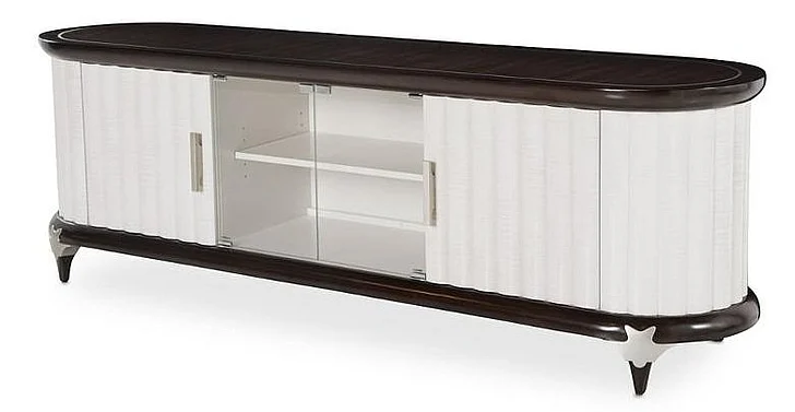 AICO Paris Chic Media Cabinet in Espresso 9003081-409
