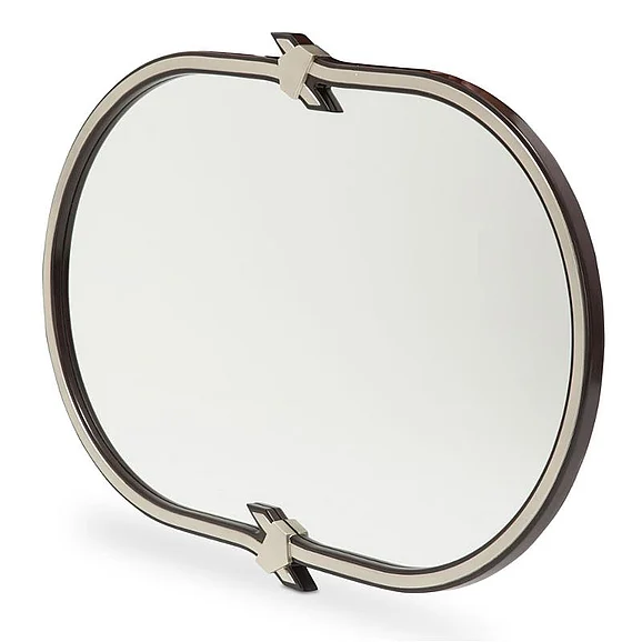 AICO Paris Chic Wall Mirror in Espresso 9003260-409