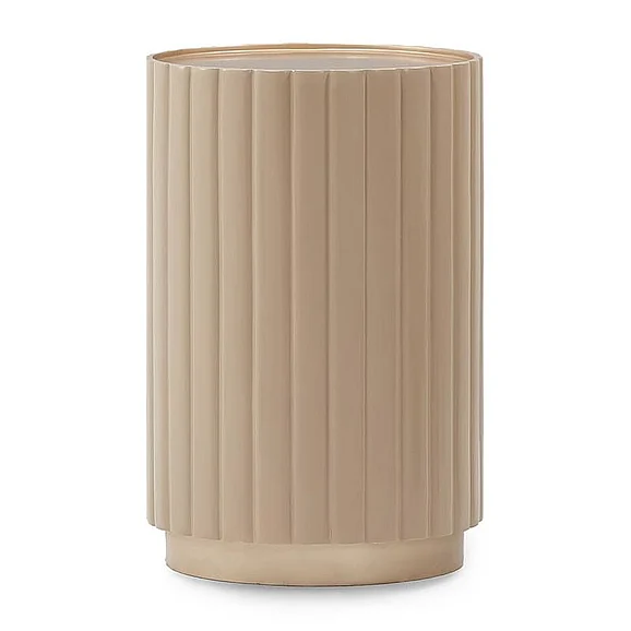 AICO Malibu Crest Round Chairside Table in Chardonnay 9007226-822