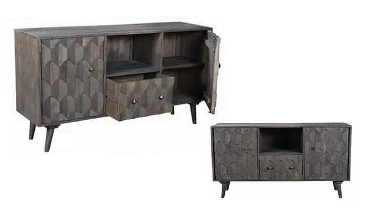 Moti Furniture Brent Media Cabinet in Dark Grey