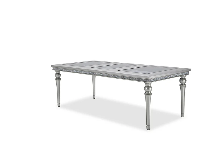 AICO Melrose Plaza Leg Dining Table in Dove 9019000-118 CLOSEOUT