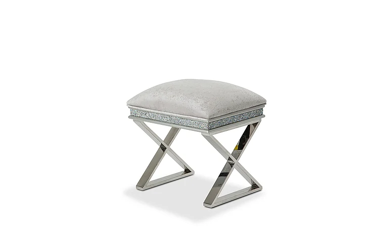 AICO Melrose Plaza Vanity Bench in Dove 9019804R-118 CLOSEOUT