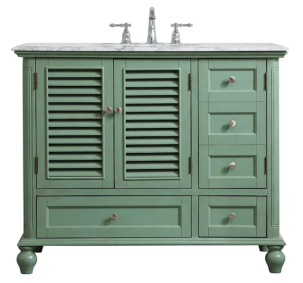 Elegant 42 In. Single Bathroom Vanity in Vintage Mint VF30542VM