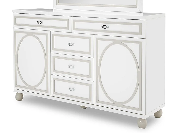 AICO Sky Tower Dresser in White Cloud 9025650-108
